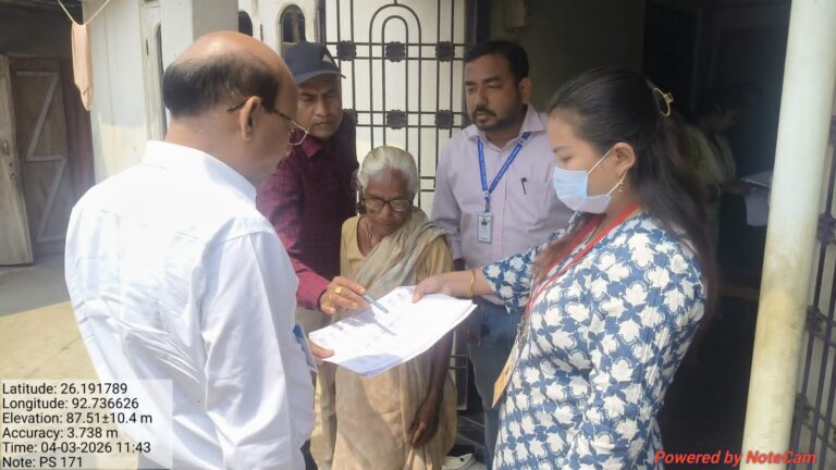 ঘৰে ঘৰে গৈ ভোটগ্ৰহণত নগাঁও জিলা ৰাজ্যৰ ভিতৰত শীৰ্ষত