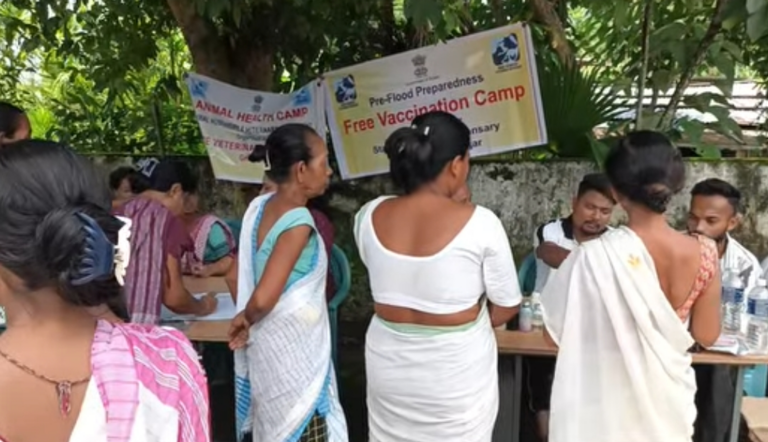 গেলেকীৰ ন-পুখুৰী গাঁও পঞ্চায়তত বিনামূলীয়া পশু চিকিৎসা শিৱিৰ সম্পন্ন